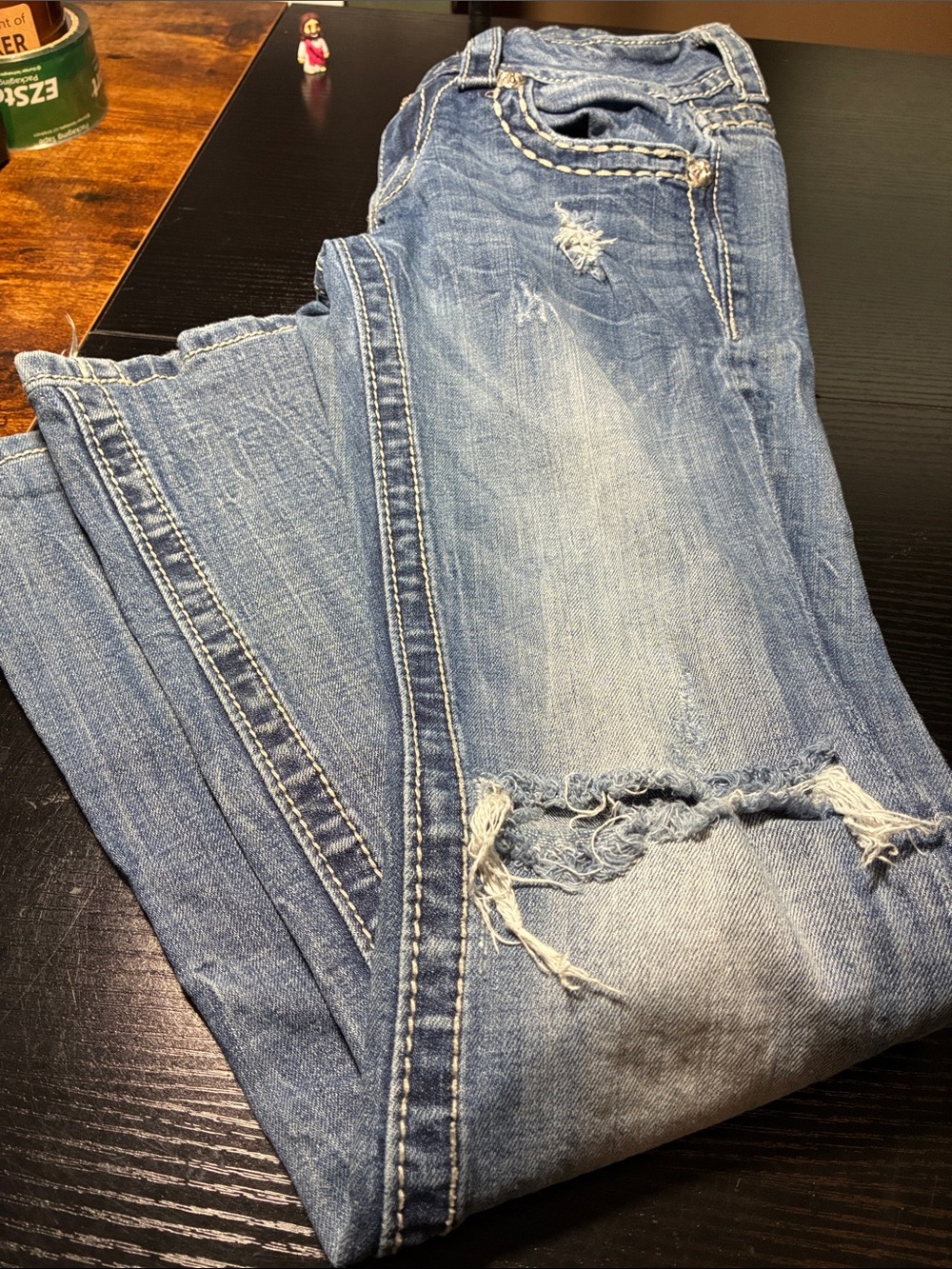 Miss Me Light Blue Distressed Boyfriend Jeans